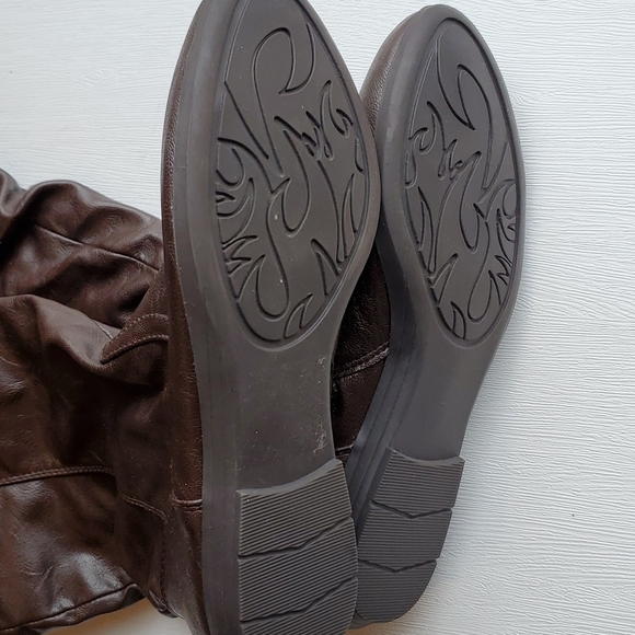 Cliffs by White Mountain Brown Faux Leather Mid Calf Fighter Boot 7.5 NWOT - Picture 7 of 7